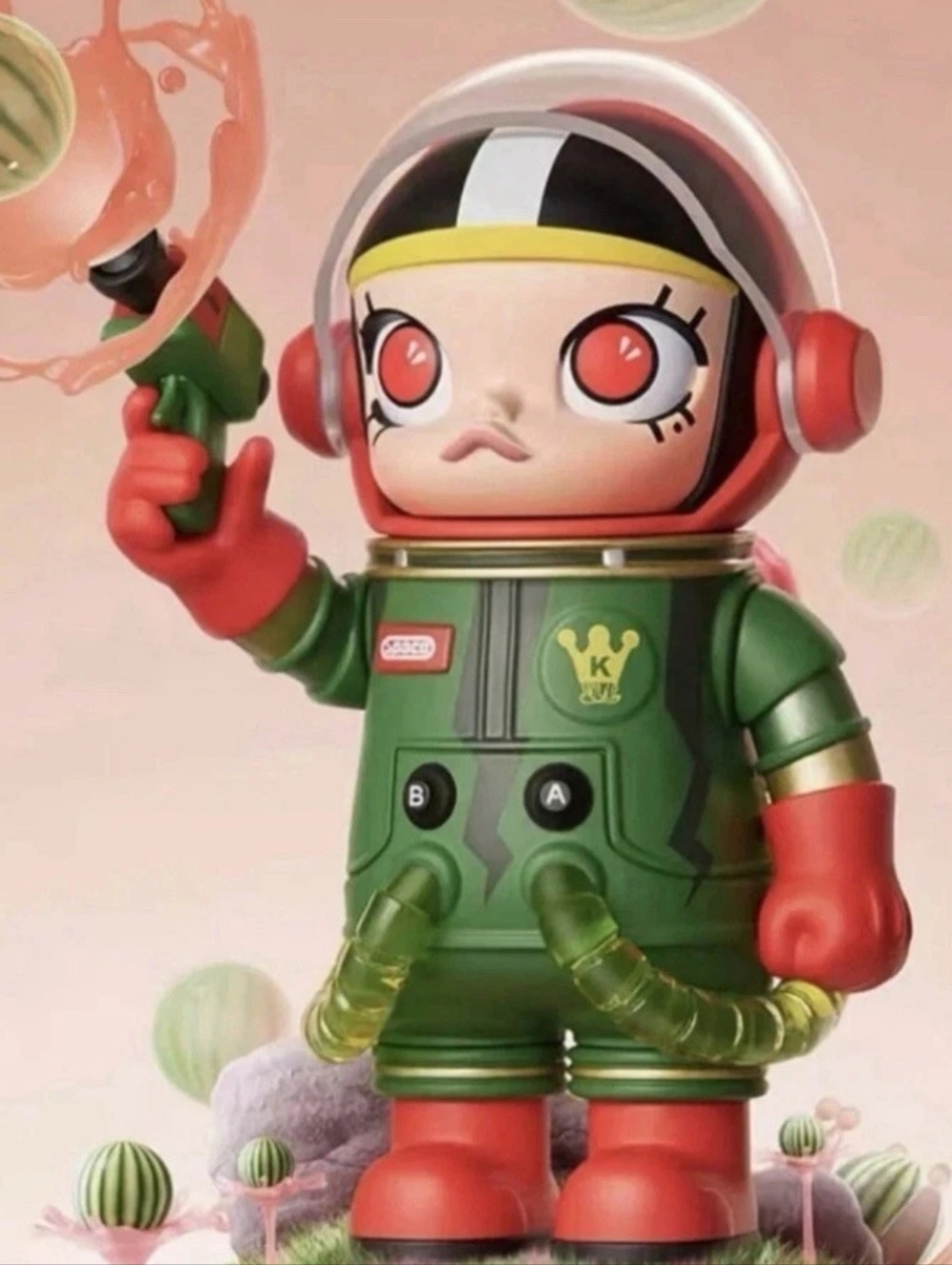 Pop Mart Mega Space Molly Series 1 Watermelon Molly Blind Box Vinyl Figure